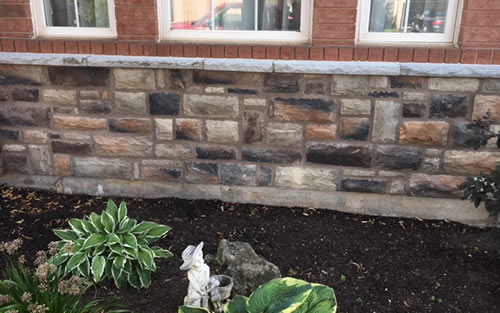 Cultured Stone Wall in Burlington